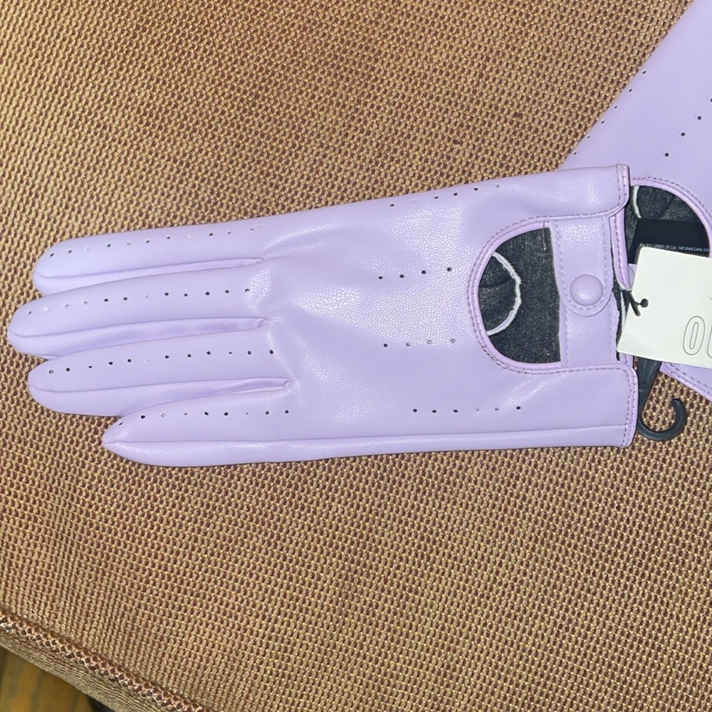 Urban Outfitters purple Faux Leather Moto Gloves - Picture 7 of 8